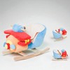 Mshliw Wooden Rocking Plane Chair Toy, Plush Ride-On Rocker with Lullaby Music, Safety Belt & Handles for Toddlers 18 Months and Up, Halloween gift - 2 of 4