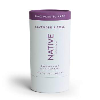 Native Plastic Free Deodorant - Lavender & Rose - Aluminum Free - 2.65 oz