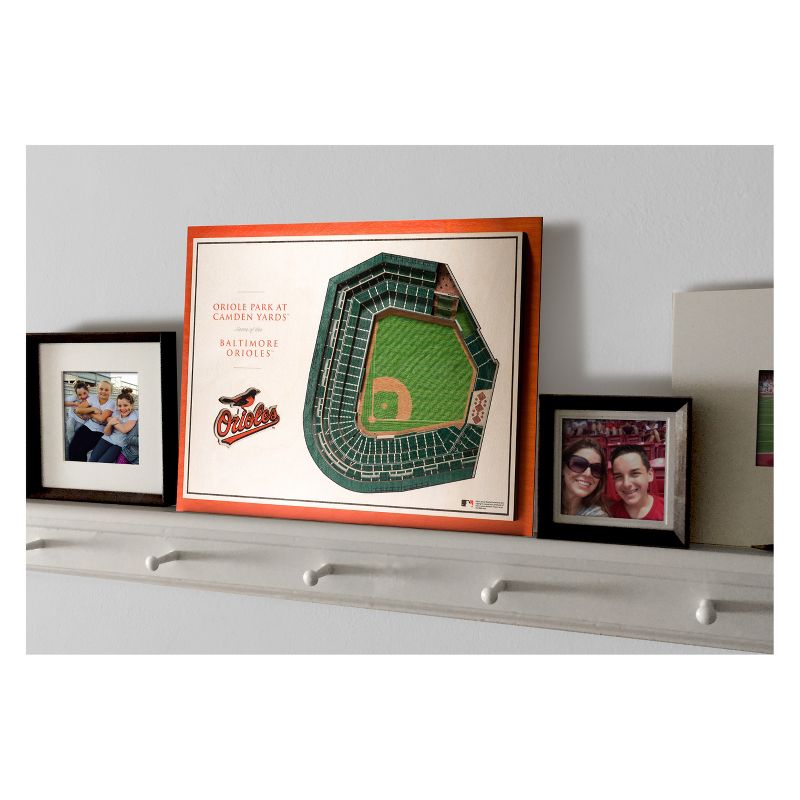 MLB Baltimore Orioles 5-Layer Stadiumviews 3D Wall Art, 4 of 6