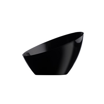 Posh Setting Black Angled Plastic Small Serving Bowls - 8 oz. - 5 Pack