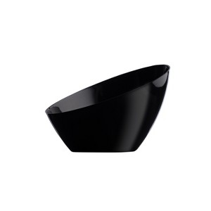 Posh Setting Black Angled Plastic Small Serving Bowls - 8 oz. - 5 Pack - 1 of 4