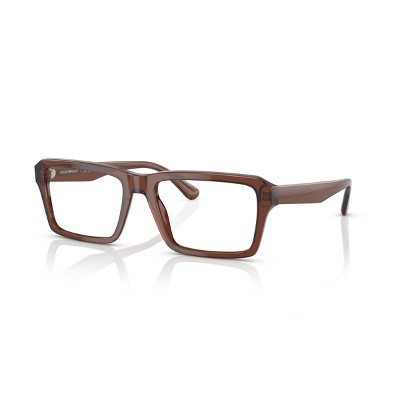 Emporio Armani EA3206 56mm Male Rectangle Eyeglasses - prescription-ready