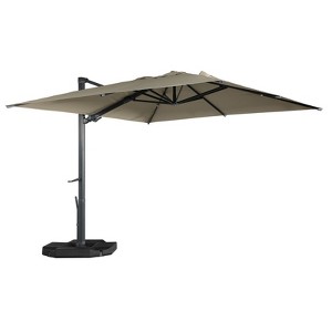 CASAINC 10x13 ft Square Cantilever Umbrella With 4-Piece Base Included - 1 of 4