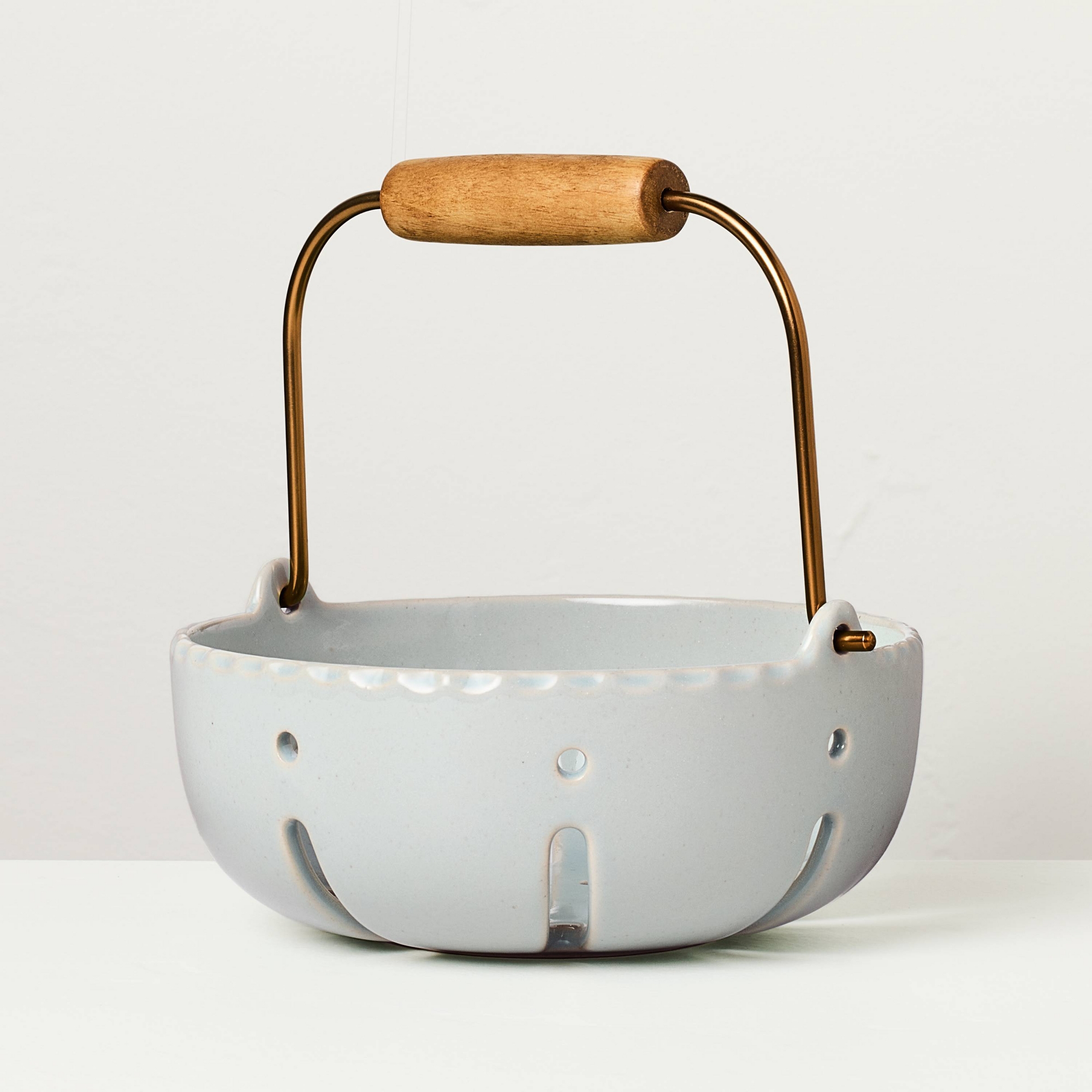 Stoneware Berry Serving Bowl with Handle Peace Blue - Hearth & Hand™ with Magnolia
