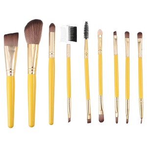 Unique Bargains Makeup Brush Set Concealer Blush Nylon Plastic Metal Handle 9 Pcs - 1 of 4