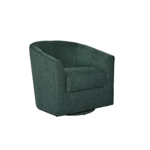 Liria Wooden Upholstered Barrel Chair for Livingroom with Metal Swivel Base| ART OF LIVING DESIGNS - 1 of 4