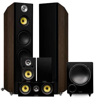 Fluance Signature HiFi Surround Sound Home Theater 5.1 Speaker System - Natural Walnut (HF51WR)