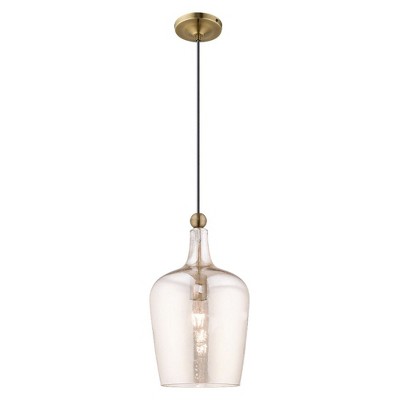 Antique Brass Champagne Glass Mini Pendant Light
