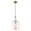 Livex Lighting Art Glass 1 - Light Pendant in  Antique Brass - 3 of 4