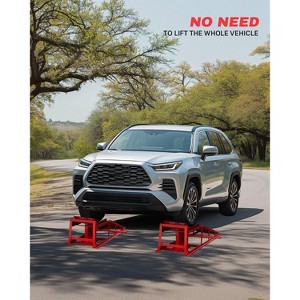 Heavy-Duty Hydraulic Car Ramps 5T Capacity - Adjustable 9.3-14 Inch Height for Cars, SUVs, and Light Trucks - 1 of 4
