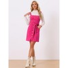Allegra K Women's Classic Adjustable Strap A-Line Overall Denim Dress - 3 of 4