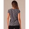 Allegra K Women's Tweed Summer Plaid Cap Sleeve Casual Blouse - 3 of 4