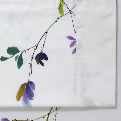 Twin Blue Floral Organic Cotton Deep Pocket Sheet Set