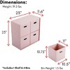 BIRDROCK HOME Linen Cube Organizer w/ 4 Bins - Durable, Collapsible Shelf for Bedroom, Closet, Dorm - Compact Storage for Toys, Clothes & Towels - 4 of 4