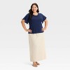 Women's Flutter Short Sleeve Knit T-Shirt - Ava & Viv™ - 3 of 3
