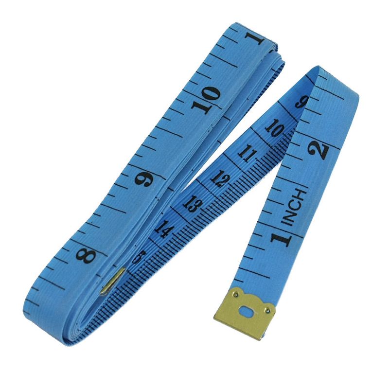 Unique Bargains Plastic Soft Flexible Ruler Measure Tape for Tailor Seamstress Blue 0.5"x60" 1 Pc, 1 of 5