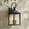 John Timberland Moray Bay Mission Outdoor Wall Light Fixture Black Lantern 24" Clear Seedy Glass for Post Exterior Barn Deck House Porch Yard Patio - 2 of 4