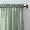 51"x63" No. 918 Sheer Erica Crushed Voile Rod Pocket Curtain Panel Sage Green: Transitional Indoor Decor, Machine Washable - 3 of 3