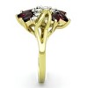 Slickblue Women's Two-Tone Gold Stainless Steel Ring with Flower Design and Synthetic Glass Stones, Size 5-10 - 4 of 4