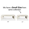 60" Upholstered Boucle Bench with Waterfall Edge, Modern Cream Entryway or Bedroom Seating-The Pop Home - 3 of 4