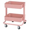 ECR4Kids 2-Tier Metal Rolling Utility Cart - Mobile Storage Organizer - 4 of 4