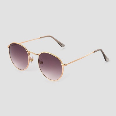 Women&#39;s Narrow Metal Round Sunglasses - Universal Thread&#8482; Gold