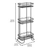 iDESIGN 3 Tier Bathroom Basket Stand Freestanding Organizer Shelves Bathroom Storage Organizer - 3 of 4