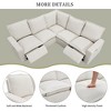 89.7" Linen Upholstery L-Shaped Power Recliner Sectional Sofa with USB Ports for Living Room, Bedroom, Theater Room - 2 of 4