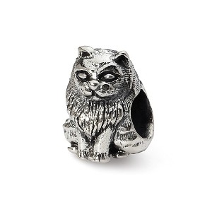 Black Bow Jewelry Sterling Silver Birman Cat Bead Charm - 1 of 4