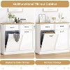 10 Gallon Tilt Out Trash Cabinet, Freestanding Kitchen Trash Bin Cabinet with Hideaway Drawer, Pet Proof Garbage & Recycling - 4 of 4