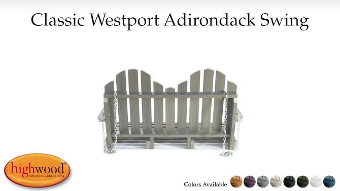 4' Classic Westport Porch Swing - highwood, 2 of 7, play video