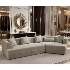 Modular Sectional Sofa, Convertible Sofa with Round Fiber,  Fabric Anti Wrinkle,  Upholstery Sofa Couch Minimalist Style for Living Room - 1 of 4