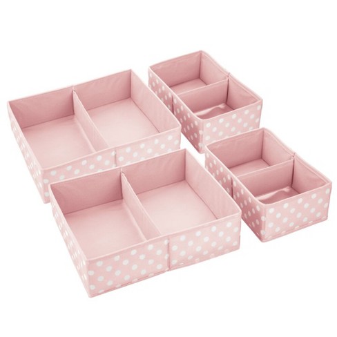 Mdesign Fabric Child Kids Drawer Organizer 2 Sizes Set Of 4 Target