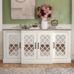 Galano Millicent Wood 60.4 in. Wide Accent Sideboard with Adjustable Shelves - 1 of 4