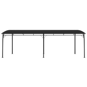 vidaXL Garden Sunshade Awning - Anthracite, Polyester Canopy, Powder-Coated Steel Frame, 236.2"x118.1"x100.4" for Patio and Backyard Shade - 1 of 4