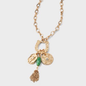 Tassel Pendant Necklace - Universal Thread™ Gold - 1 of 4