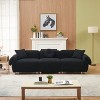 NicBex 112 Inch Teddy Velvet Couch,3-Seater Sofa with 3 Pillows for Living Room,Office,Apartment - 4 of 4