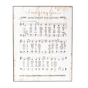Dicksons Amazing Grace Music Sheet 11 x 14 Wood Decorative Wall Plaque - 1 of 3