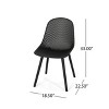 Christopher Knight Home Posey Outdoor Modern Resin Armless Dining Chairs with Breathable Design (Set of 2) - 3 of 4