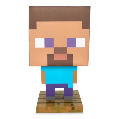 Ukonic Minecraft Steve Figural LED Desk Lamp Light | 13 Inches Tall