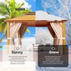 Aoxun 10x12 FT Hardtop Gazebo – Outdoor Aluminum Pavilion with Dual-Layer Polycarbonate Roof, Netting Curtains & 20" Ceiling Fans with Lights - 4 of 4