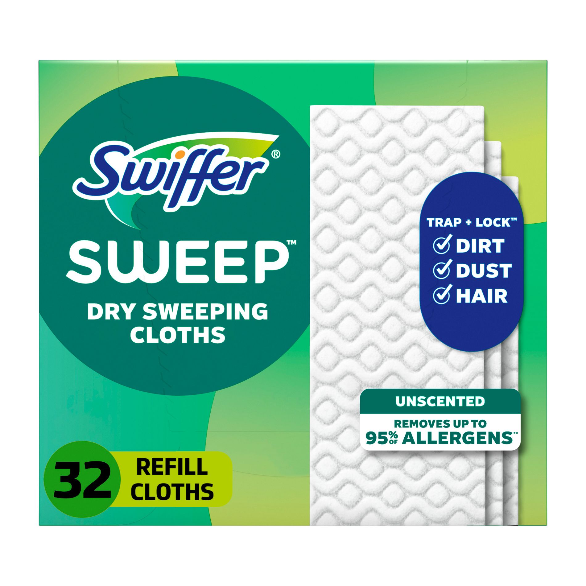 Swiffer Sweeper Dry Pads Sweeping Cloths - Unscented - 32ct