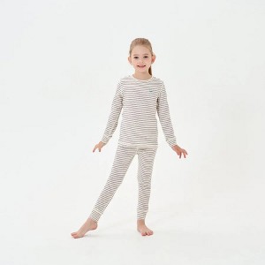 Super Soft TENCEL™ Lyocell & Pima Cotton Pajama - White Striped - 1 of 4