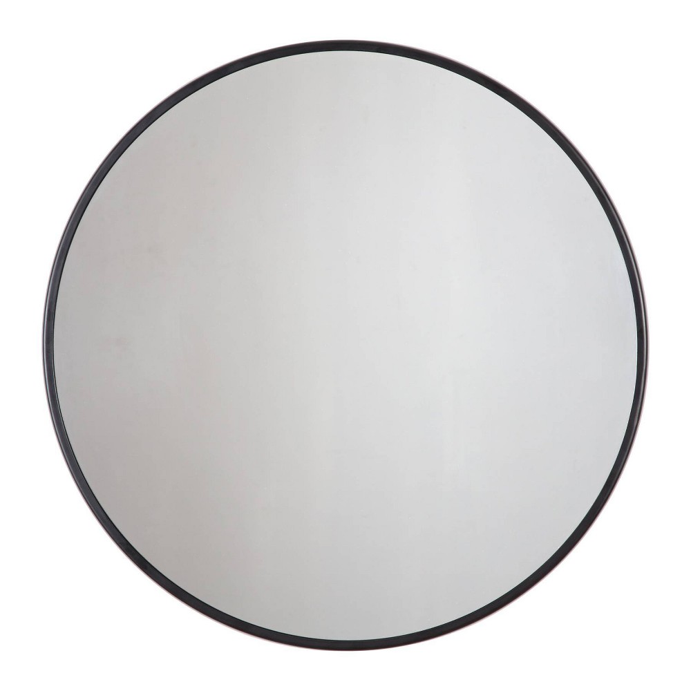 Photos - Wall Mirror Brewster Adelina Black Circular Mirror