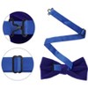 INSPIRE CHIC Men's Velvet Solid Color Adjustable Pre-Tied Bow Tie Pocket Square Set 2 Pcs - 2 of 4