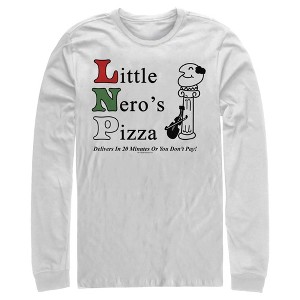 Men's Home Alone Little Nero’s Pizza Long Sleeve Shirt - 1 of 4