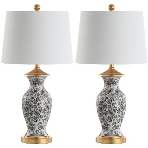 Kaeden Table Lamp (Set of 2) - 27 Inch Height - TBL4149 - Black/White - Safavieh - 1 of 4