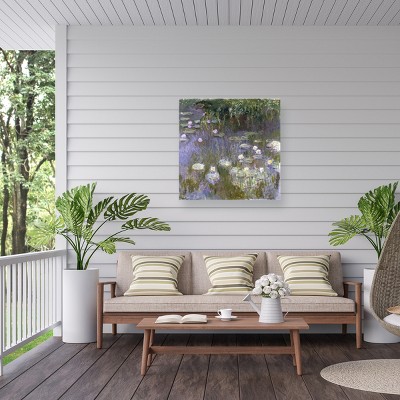 Monet Water Lilies 35x35 Aluminum Frame Outdoor Canvas