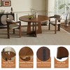 NicBex 47" Round Dining Table,MDF Top Dining Room Table with Adjustable Foot Pad,Kitchen Table for Dining Room,Living Room,300lb Weight Capacity - 3 of 4