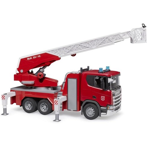 Bruder fire truck with water sale pump